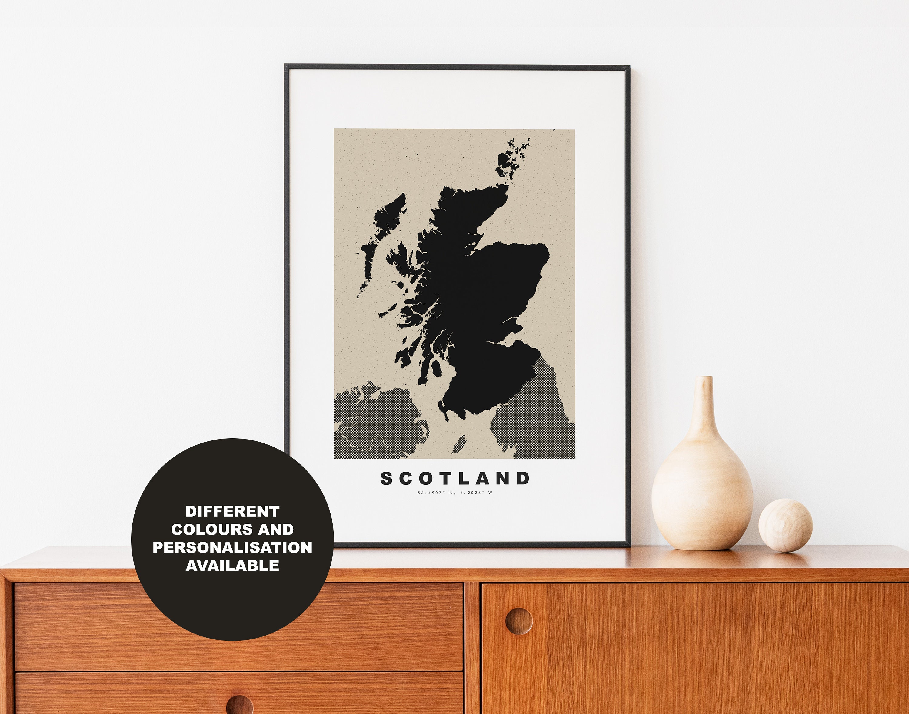 Scotland Original 1897 Large Poster Size Map of Scotland -  Canada