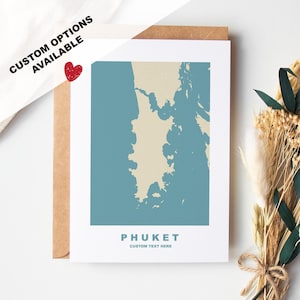 Phuket-wenskaart - aangepaste opties beschikbaar - kraftenvelop inbegrepen - jubileum - verjaardag - verrassingsreis - aangepaste kaart