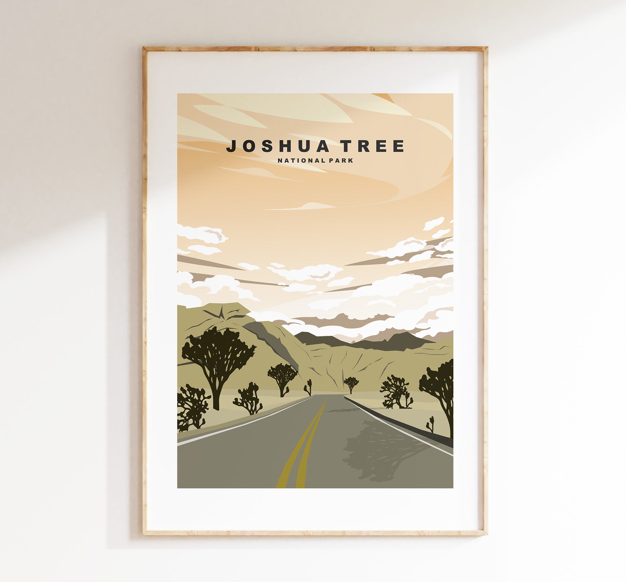 Joshua Tree Print - US National Park Travel Poster - Prints, Framed or ...