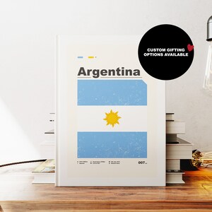 Carnet de notes Argentine - A5 ou A4 - Carnet de cartes - Carnet à couverture rigide - Carnet de notes à anneaux - Ligné - Graphique - Papier ordinaire - Petit cadeau - Cadeau