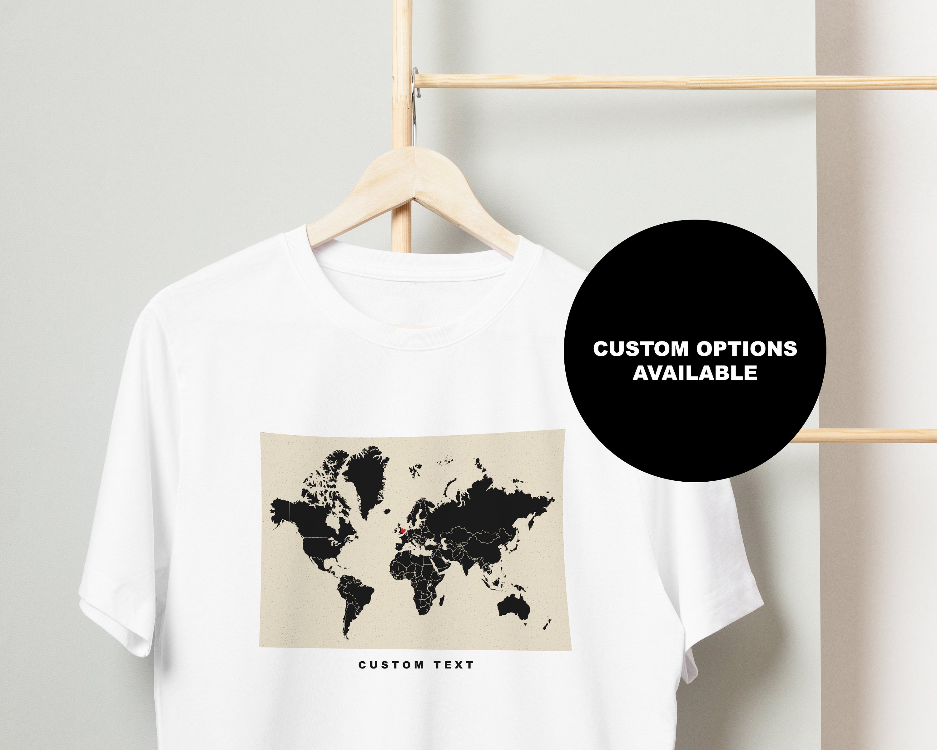 World Map T Shirt - Etsy