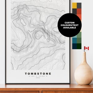 Cascade Mountain Carta Geografica  -  Manifesto - Stampa  Manifesto della mappa