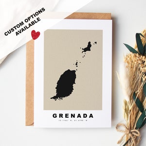 Tarjeta de felicitación personalizada de Granada - Sobre Kraft incluido - Texto personalizado - Tarjeta de felicitación de Granada - Aniversario - Viaje sorpresa - Cumpleaños