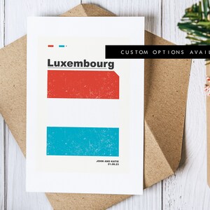 Cartão de felicitações de Luxemburgo - Cartão de felicitações personalizado - Cartão em branco - Envelope reciclado incluído - Cartão de felicitações - Aniversário - Aniversário - Viagem
