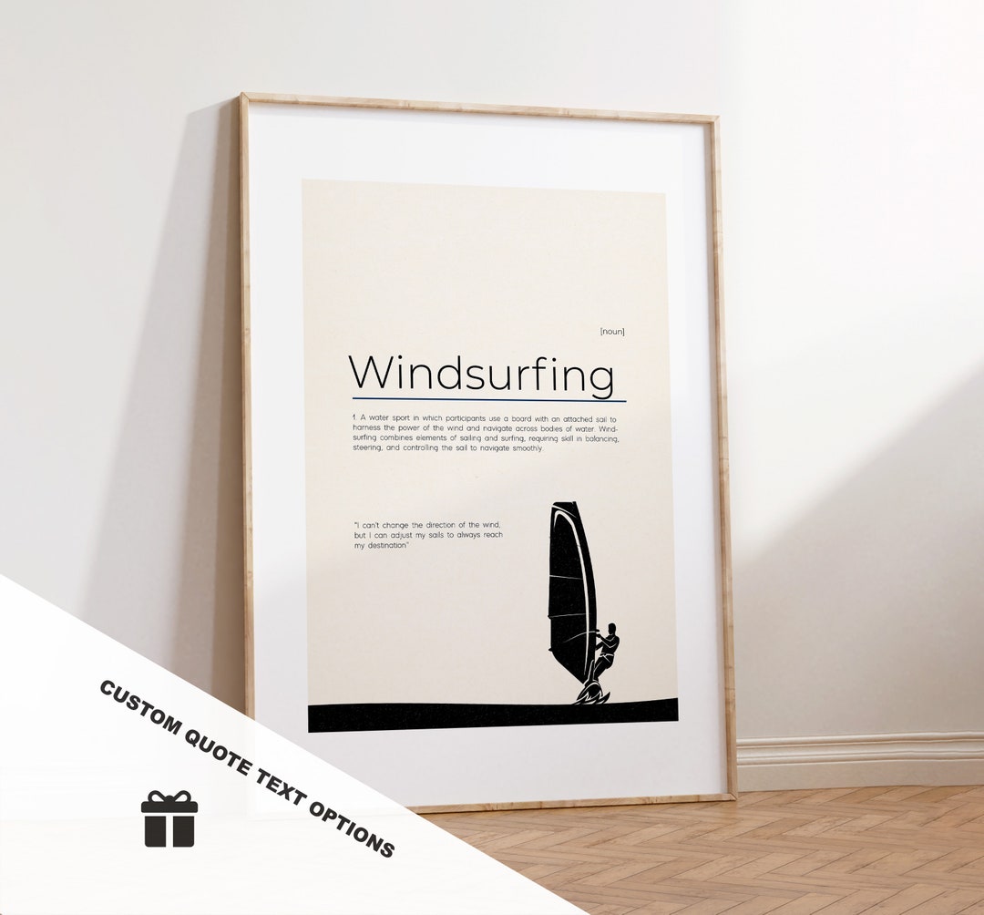 Windsurfing Definition Print Custom Textquote Options Etsy