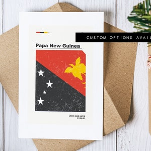 Tarjeta de felicitación de Papa Nueva Guinea - Tarjeta de felicitación personalizada - Tarjeta en blanco - Sobre reciclado incluido - Tarjeta de felicitación - Cumpleaños - Aniversario