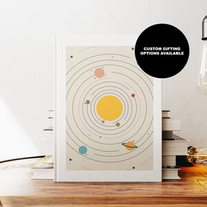 Sonnensystem Notizbuch - A5 oder A4 - Notizbuch mit Landkarte - Hardcover Notizbuch - Ringgebundenes Notizbuch - Liniert - Kariert - Normalpapier - Kleines Geschenk - Weltall