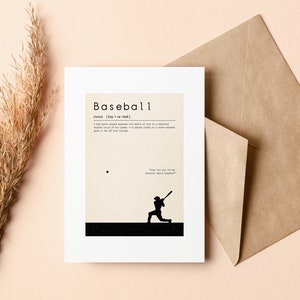 Biglietto di auguri di baseball - Biglietto vuoto - Busta riciclata inclusa - Baseball - Biglietto di baseball - Biglietto per giocatore di baseball - Compleanno - Natale