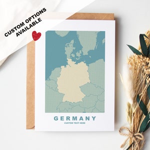 Tarjeta de felicitación de Alemania - Opciones personalizadas disponibles - Sobre reciclado incluido