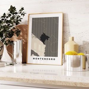 Dänemark Druck - Benutzerdefinierter Kartendruck - Geschenkoptionen mit personalisiertem Text - Rahmen / Leinwandoptionen - Kartendruck im Vintage-Stil