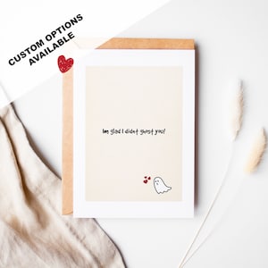 Dia dos Namorados Engraçado - 'Estou feliz por não ter te ignorado!' - Cartão de Dia dos Namorados - Em branco por dentro ou incluir mensagem - Envelope incluído