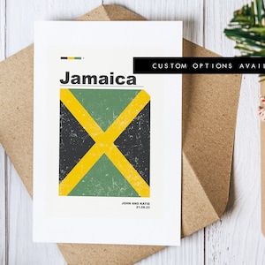 Cartão de felicitações da Jamaica - Cartão de felicitações personalizado - Cartão em branco - Envelope reciclado incluído - Cartão de felicitações - Aniversário - Aniversário - Viagem