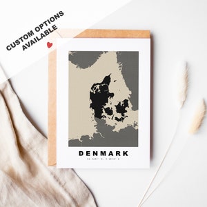 Dänemark Grußkarte - Kraft Umschlag enthalten - Benutzerdefinierter Text - Dänemark Grußkarte - Jahrestag - Überraschungsreise - Geburtstag