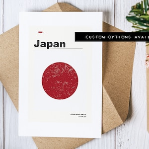 Carte de voeux Japon - carte de voeux personnalisée - carte vierge - enveloppe recyclée incluse - carte de voeux - anniversaire - anniversaire - voyage