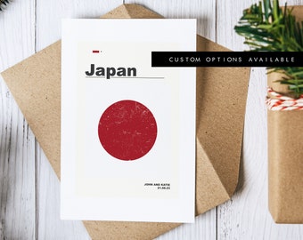 Japan Greeting Card - Custom Greeting Card - Blank Card - Recycled Envelope Included - Greeting Card - Birthday - Anniversary - Trip