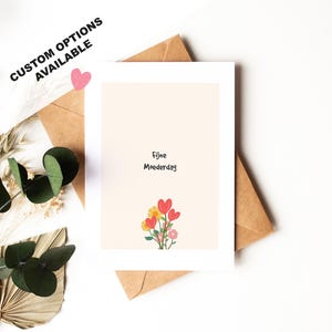 Holandés tarjeta del día de la madre - tarjeta de felicitación del día de la madre