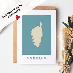 Carte de voeux en Corse - Options personnalisées disponibles - Enveloppe recyclée incluse