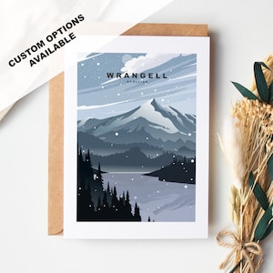 Tarjeta de felicitación de Wrangell St Ellias - Parque Nacional Wrangell - Tarjetas de felicitación de parques nacionales de EE. UU. - Sobre incluido - Tarjeta reciclada blanca