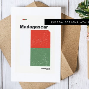 Tarjeta de felicitación de Madagascar - Tarjeta de felicitación personalizada - Tarjeta en blanco - Sobre reciclado incluido - Tarjeta de felicitación - Cumpleaños - Aniversario - Viaje