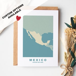 Mexico-wenskaart - aangepaste opties beschikbaar - kraftenvelop inbegrepen - jubileum - verjaardag - verrassingsreis - aangepaste kaart