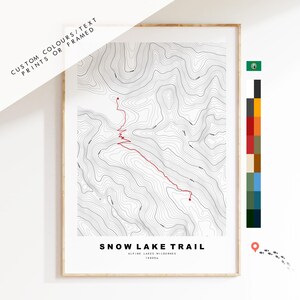 Skyline Trail (Washington USA)  - Mapa de senderismo - Mapa de contorno - Mapa de ruta - Mapa de senderos