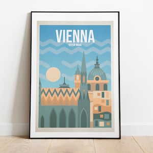 Vienna Travel Poster - Vienna - Vienna Wall Art - Prague Print - Travel Poster - Retro (Available In Many Sizes)