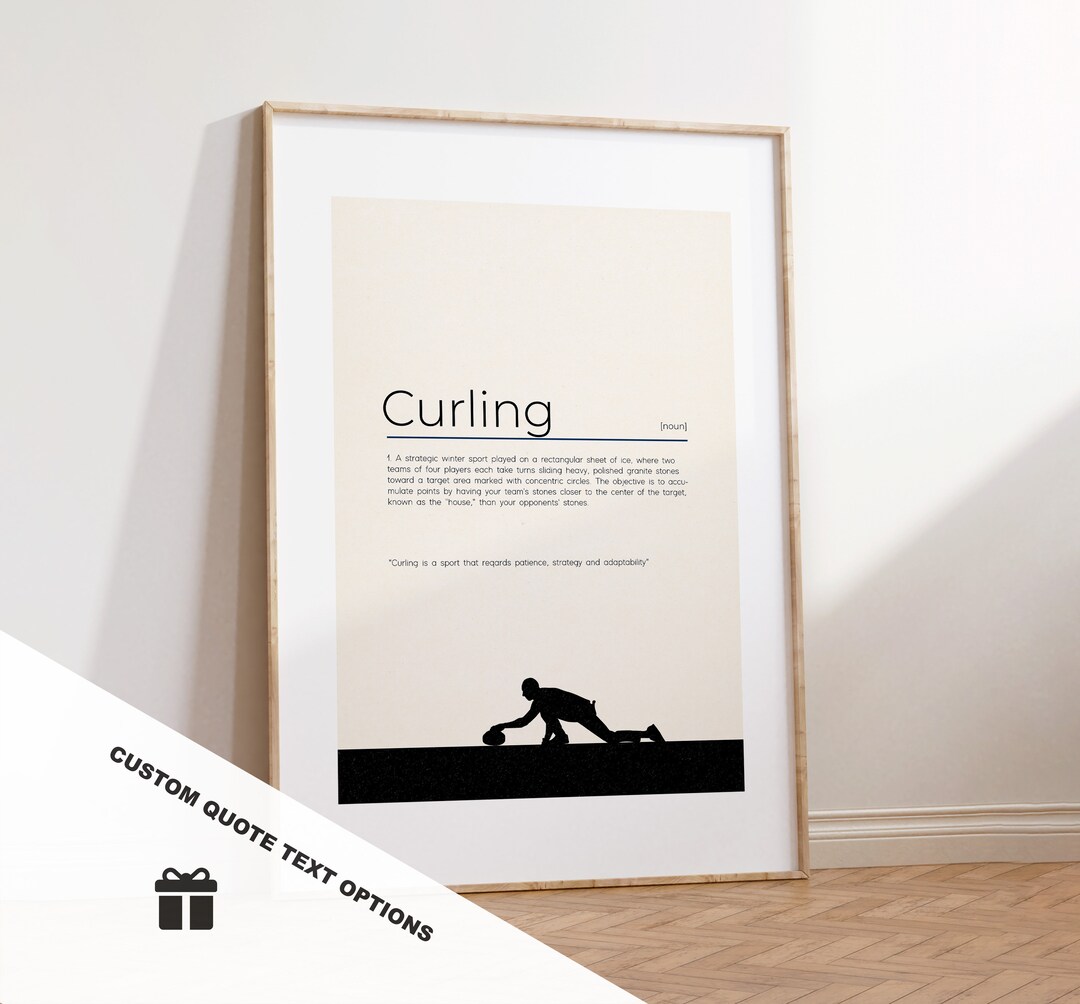 Curling Definition Print Custom Text/quote Options Etsy