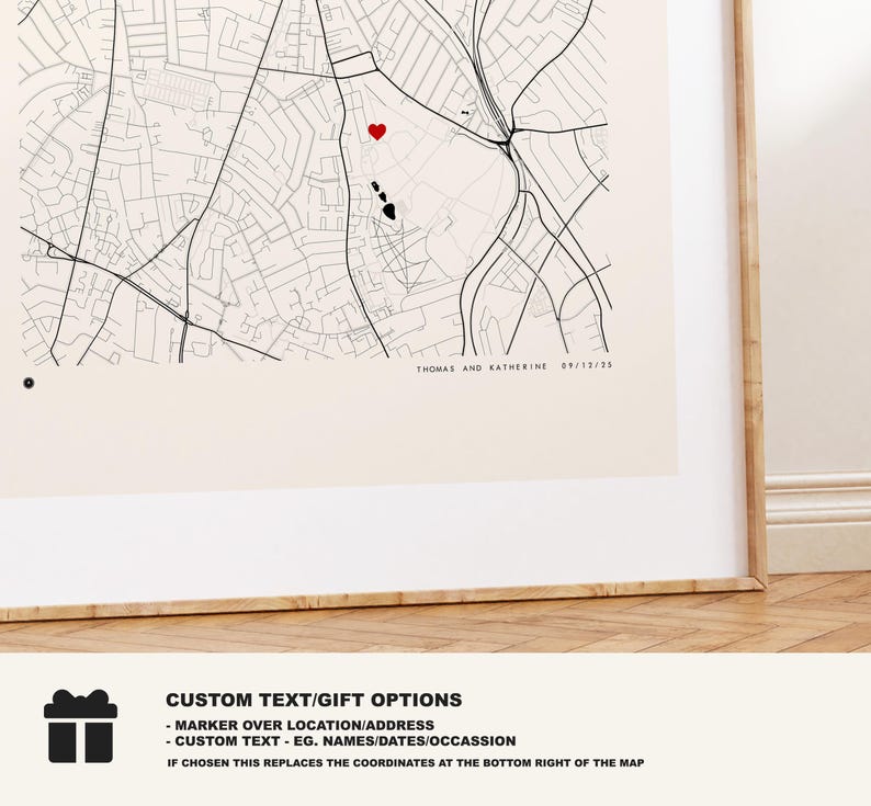 Brixton Map Print - Custom Options/colours Available - Prints or Framed ...