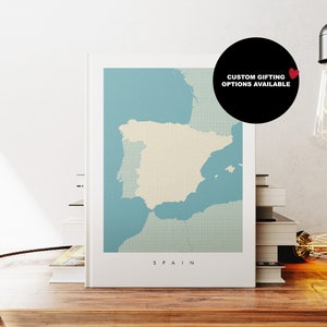 Carnet de notes Espagne - A5 ou A4 - Carnet de cartes - Carnet à couverture rigide - Carnet de notes à anneaux - Ligné - Graphique - Papier ordinaire - Petit cadeau - Cadeau