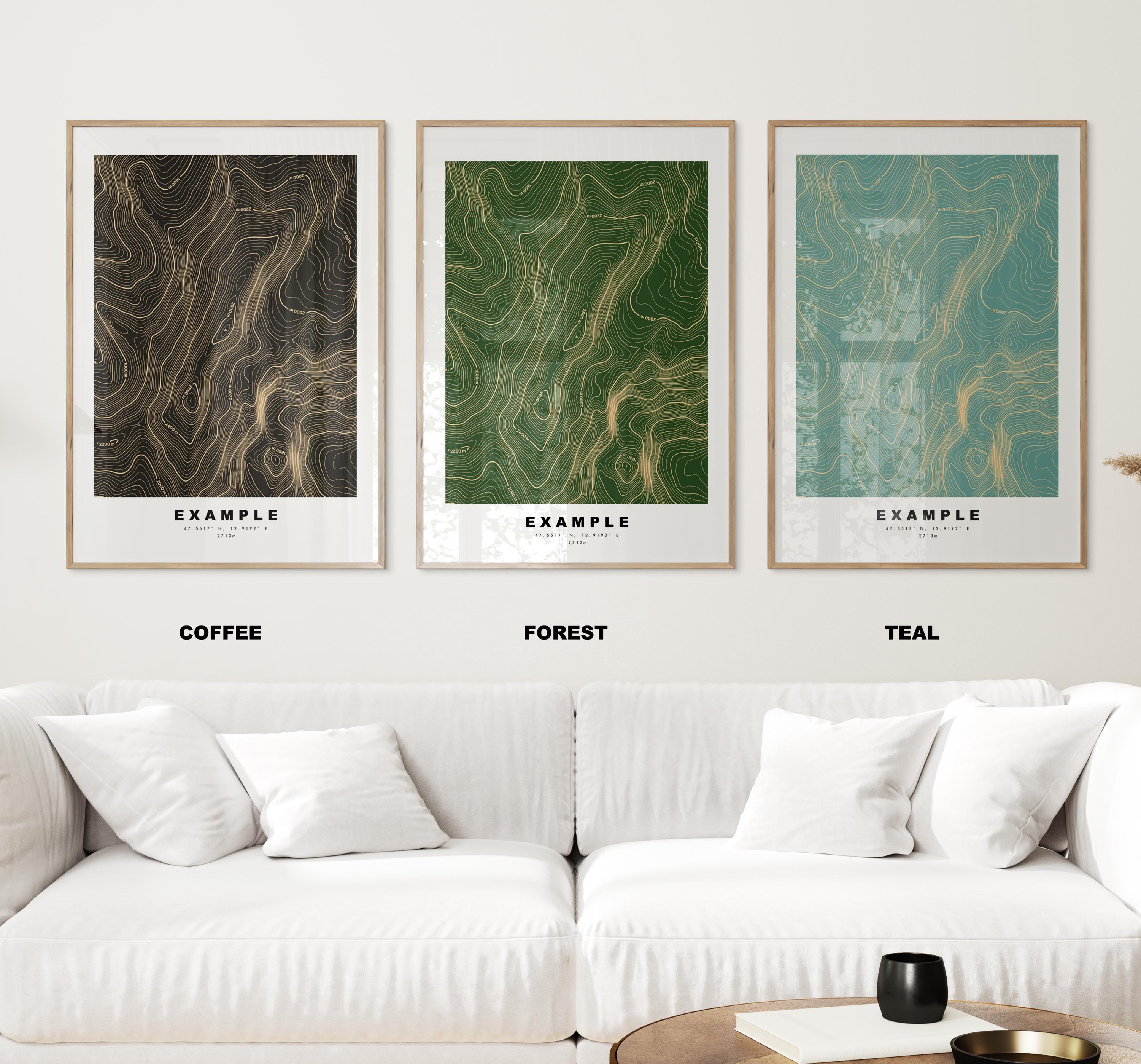 Topography Seating Arthurs Seat Print - Contour Map - Arthurs Seat Poster - Scotland ...