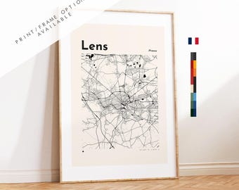 Lens Imprimir mapa de la ciudad - Francia
