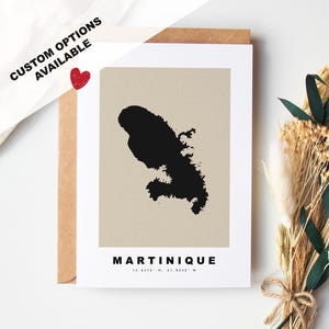 Aangepaste wenskaart Martinique - kraftenvelop inbegrepen - aangepaste tekst - wenskaart - jubileum - verrassingsreis - verjaardag
