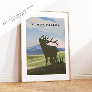 Kobuk Valley Print - US National Park Travel Poster - Prints, Framed or Canvas - USA National Parks - Kobuk Valley Travel Poster - Gift