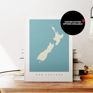 Notitieboek Nieuw-Zeeland - A5 of A4 - Kaartnotitieboekje - Dagboek met harde kaft - Gebonden notitieboek - Gevoerd - Grafiek - Gewoon papier - Klein cadeau - Cadeau