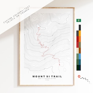 Skyline Trail (Washington USA) - Carte de randonnée - Carte des contours - Carte d'itinéraire - Carte des sentiers