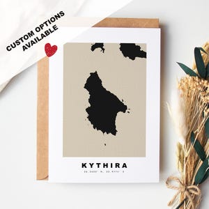 Kythira Benutzerdefinierte Grußkarte - Kraft Umschlag enthalten - Benutzerdefinierter Text - Grußkarte - Benutzerdefinierte Karte - Cythera - ፍḸPAA - Griechenland