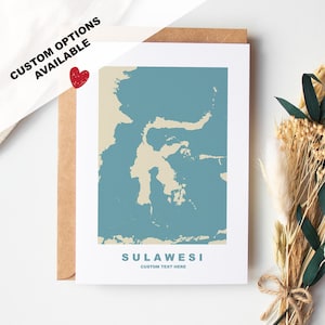Sulawesi-Grußkarte – individuelle Optionen verfügbar – recycelter Umschlag inklusive