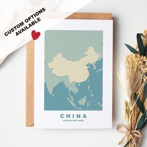 China Begrüßungskarte - benutzerdefinierte Optionen verfügbar - Recycling -Umschlag inklusive