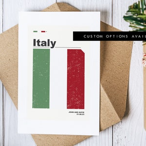 Italie - Carte de voeux personnalisée - Carte vierge - Enveloppe recyclée incluse - Carte de voeux - Anniversaire - Anniversaire - Voyage