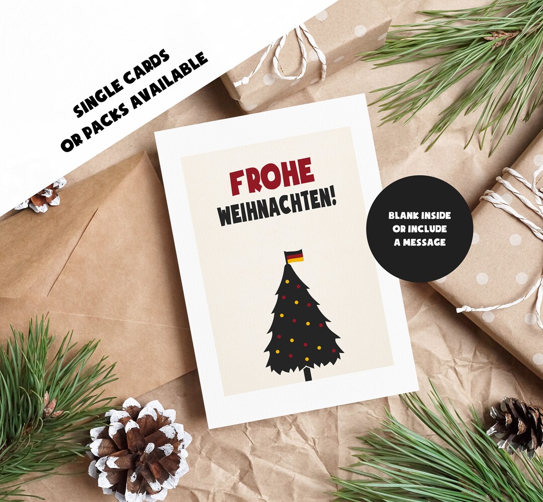 NobleWorks Weihnachtsgrußkarte Für Besondere Freunde – Merry Christmas Karte 12,7 X 17,8 Cm Mit Umschlag (1 Stück)