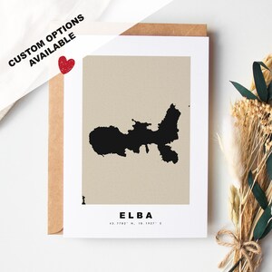 Cartão de felicitações personalizado Elba - Envelope Kraft incluído - Texto personalizado - Cartão de felicitações - Aniversário - Viagem surpresa - Aniversário