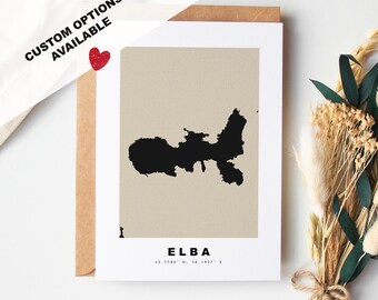 Tarjeta de felicitación personalizada Elba - Sobre Kraft incluido - Texto personalizado - Tarjeta de felicitación - Aniversario - Viaje sorpresa - Cumpleaños