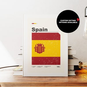 Carnet de notes Espagne - drapeau - A5 ou A4 - carnet de cartes - carnet de notes à couverture rigide - carnet de notes à anneaux - ligné - graphique - papier ordinaire - petit cadeau - cadeau