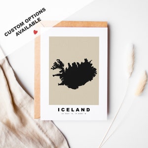 Aangepaste wenskaart IJsland - kraftenvelop inbegrepen - aangepaste tekst - IJsland-wenskaart - IJsland - jubileum - verrassingsreis