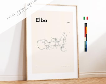 Elba Imprimir mapa de la ciudad - Italia