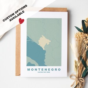 Wenskaart Montenegro - aangepaste opties beschikbaar - kraftenvelop inbegrepen - jubileum - verjaardag - verrassingsreis - aangepaste kaart