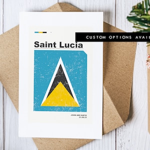 Tarjeta de felicitación de Santa Lucía - Tarjeta de felicitación personalizada - Tarjeta en blanco - Sobre reciclado incluido - Tarjeta de felicitación - Cumpleaños - Aniversario - Viaje