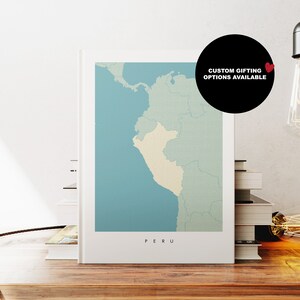 Peru Notizbuch - A5 oder A4 - Landkarte Notizbuch - Hardcover Journal - Ringgebundenes Notizbuch - Liniert - Normalpapier - Kleines Geschenk - Geschenk