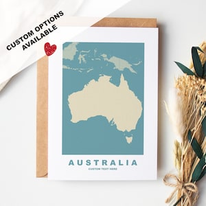 Australien-Grußkarte – individuelle Optionen verfügbar – recycelter Umschlag inklusive