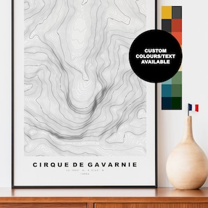 Rochebrune Karte - Poster - Topographie - Kontur -  Kartenposter - Karte Drucken
